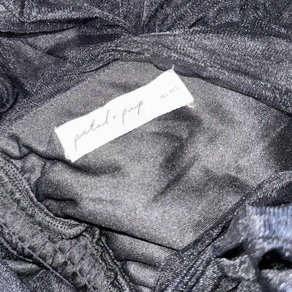 NWOT Petal and Pup Black FRANCES halter tulle tiered bow maxi dress sz L - Picture 8 of 9